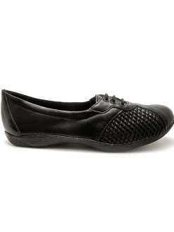 Hot Derbies côtés extensibles cuir Femme Baskets, Derbies