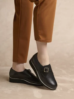 Best Derbies cuir avec boucle Femme Baskets, Derbies