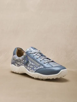 Hot Derbies cuir motifs brillants Femme Baskets, Derbies