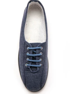 Sale Derbies en toile intérieur éponge Femme Chaussures En Toile