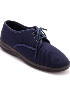 Clearance Derbies grande largeur Femme Chaussures En Toile