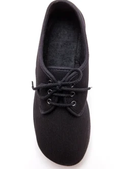 Clearance Derbies grande largeur Femme Chaussures En Toile