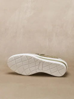 Hot Derbies tout cuir à scratchs Femme Baskets, Derbies