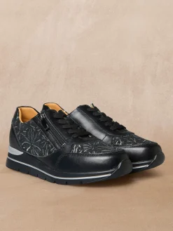 Hot Derbies zippés et lacés semelle amovible Femme Baskets, Derbies