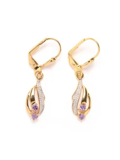 Outlet Dormeuses oxyde zirconium et améthyste Femme Accessoires Et Bijoux