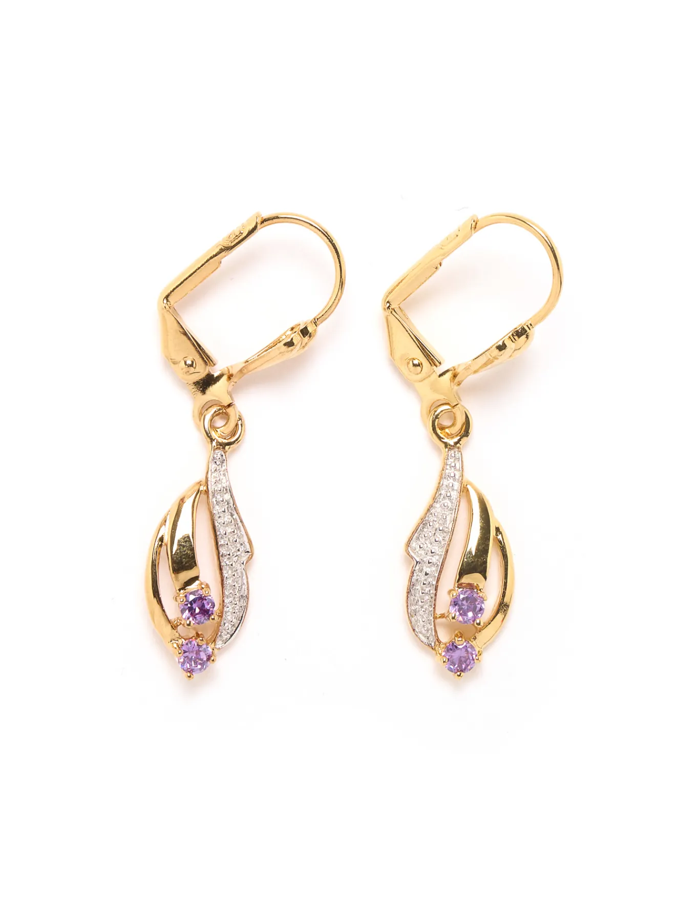 Outlet Dormeuses oxyde zirconium et améthyste Femme Accessoires Et Bijoux