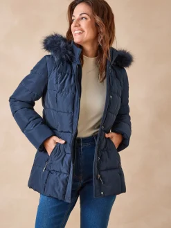 Clearance Doudoune à capuche amovible Femme Manteau, Parka