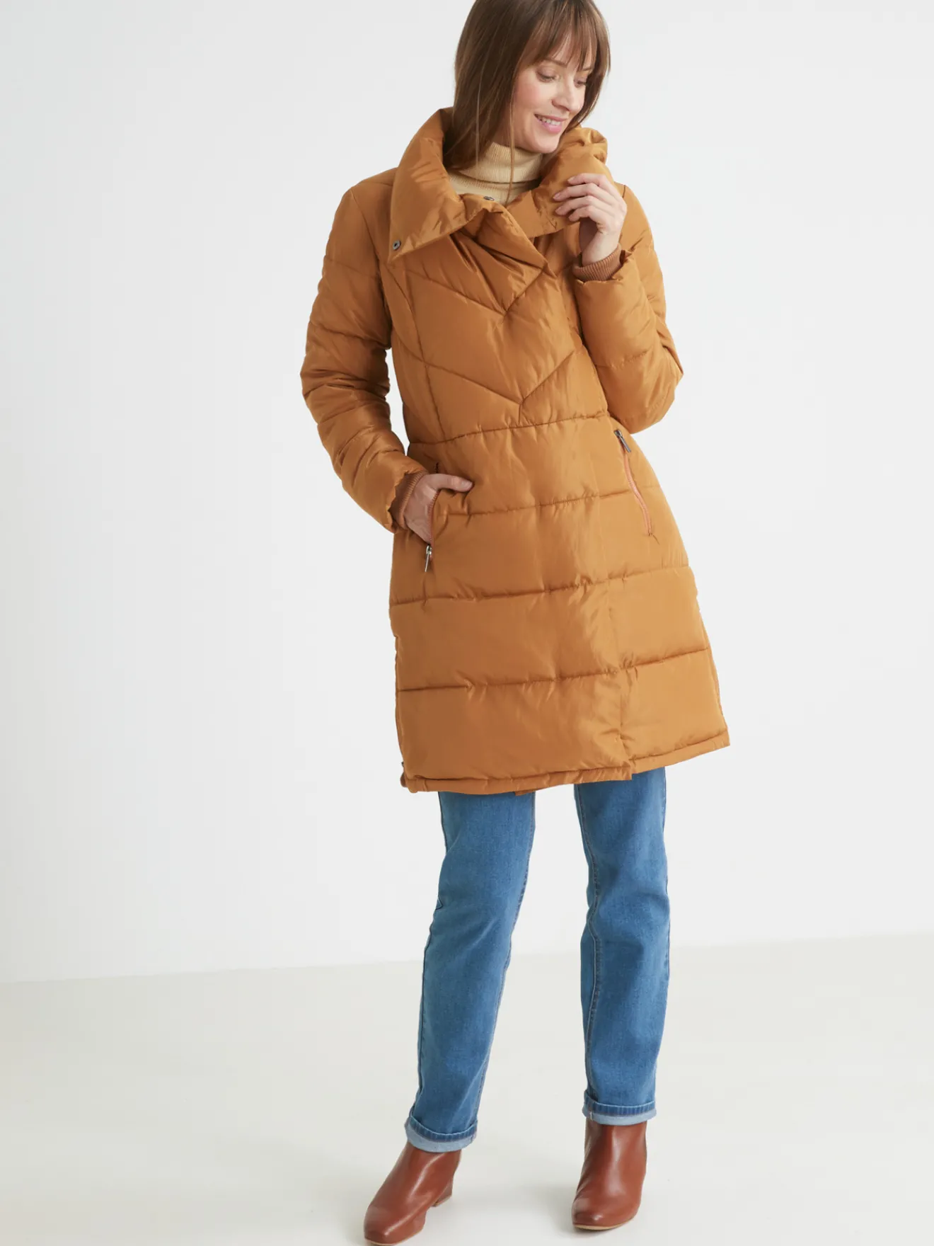 Clearance Doudoune matelassée col montant Femme Manteau, Parka
