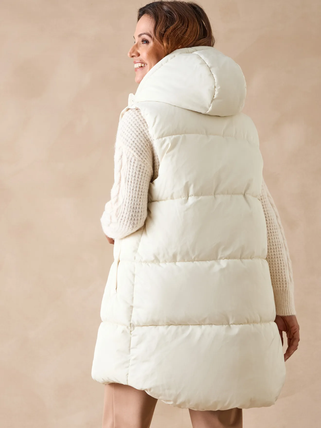 Discount Doudoune sans manches à capuche Femme Manteau, Parka