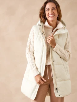 Discount Doudoune sans manches à capuche Femme Manteau, Parka