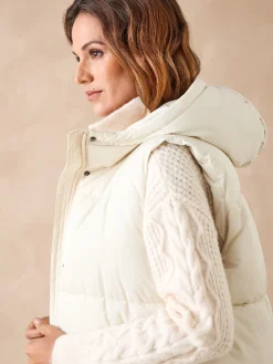 Discount Doudoune sans manches à capuche Femme Manteau, Parka