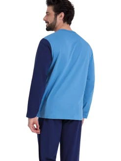 Clearance Ensemble pyjama long col rond Homme Pyjama