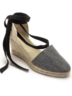 Hot Espadrilles compensées lien cheville Femme Sandales