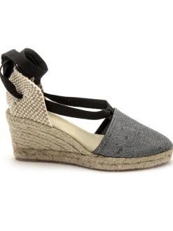 Hot Espadrilles compensées lien cheville Femme Sandales