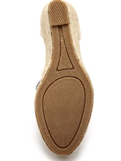 Hot Espadrilles compensées lien cheville Femme Sandales