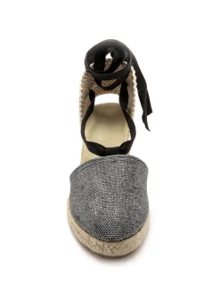 Hot Espadrilles compensées lien cheville Femme Sandales