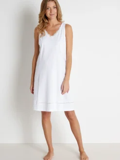 Fond de robe en pur coton long. 90cm Fond De Robe, Jupon