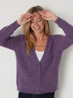 Online Gilet avec laine et mohair Femme Gilet