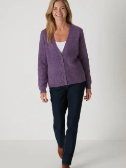 Online Gilet avec laine et mohair Femme Gilet