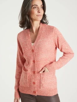 Outlet Gilet classique en maille chinée Femme Gilet