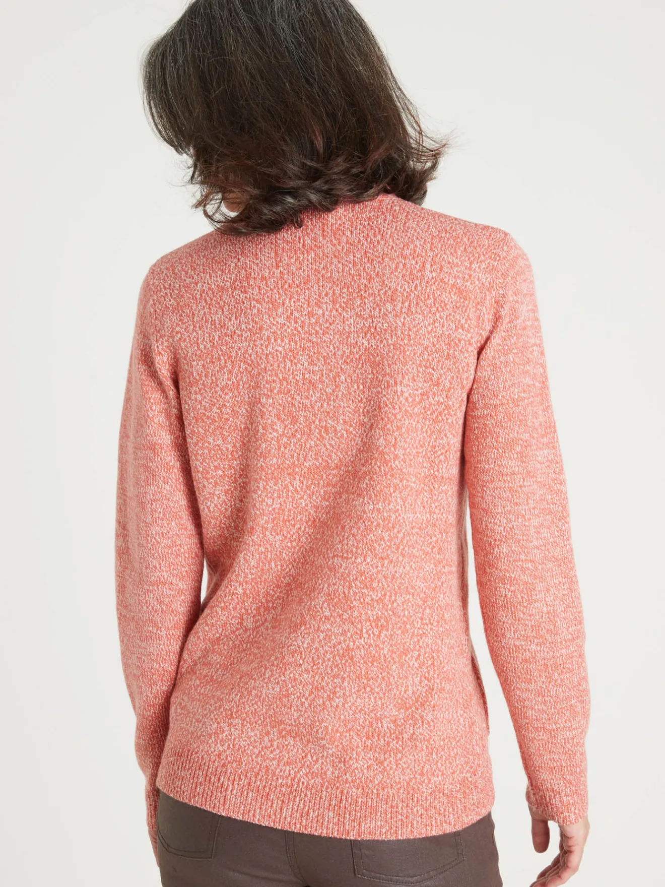 Outlet Gilet classique en maille chinée Femme Gilet