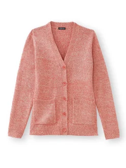 Outlet Gilet classique en maille chinée Femme Gilet