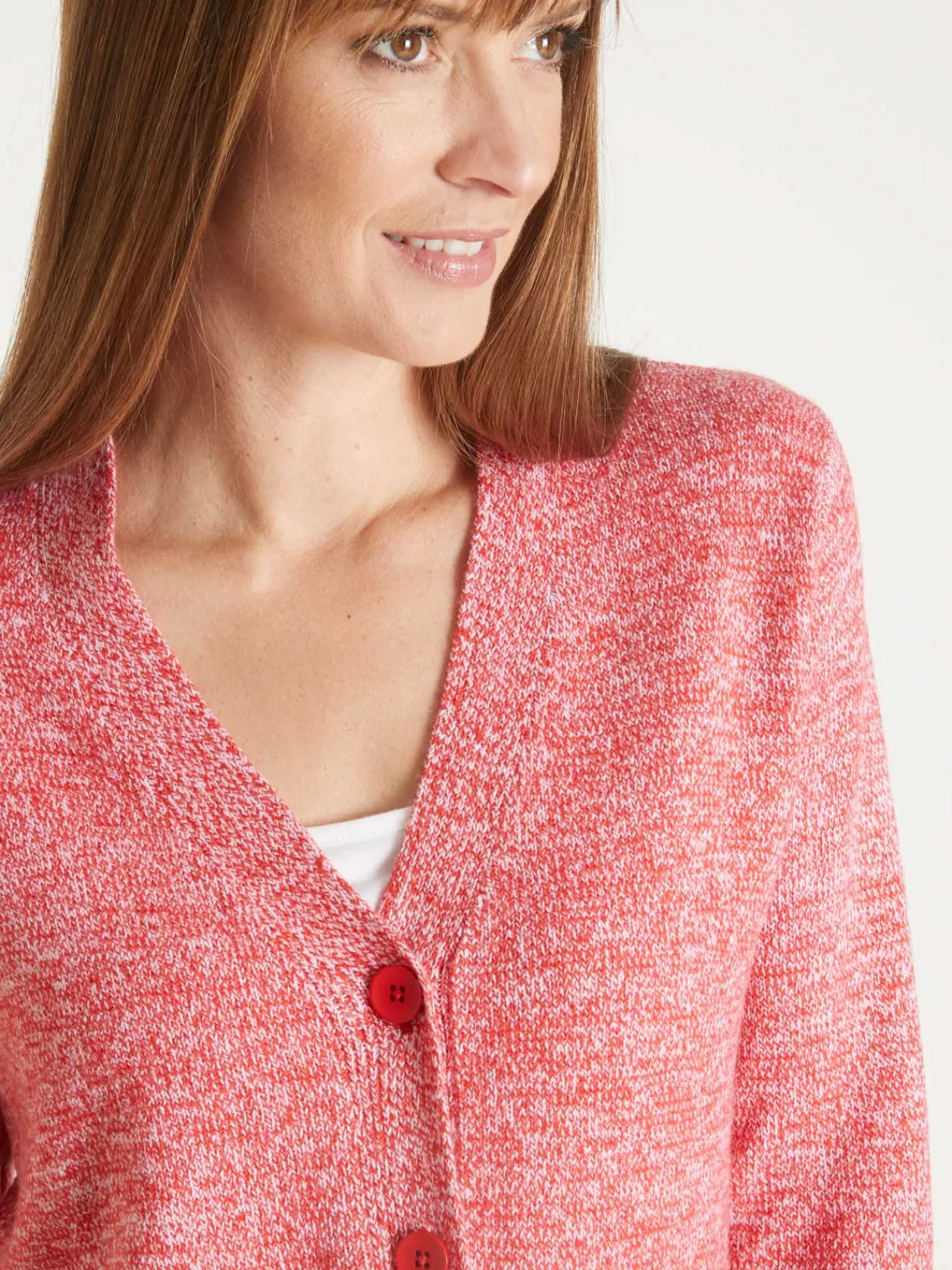 New Gilet classique en maille chinée Femme Gilet