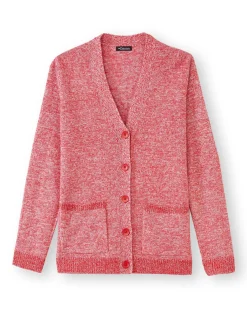 New Gilet classique en maille chinée Femme Gilet