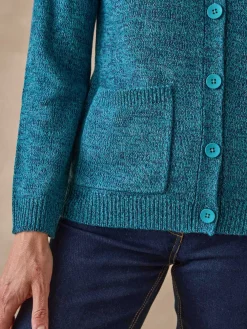 New Gilet classique en maille chinée Femme Gilet