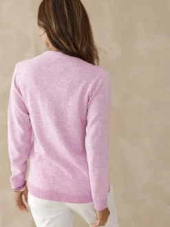 Gilet classique en maille chinée Femme Gilet