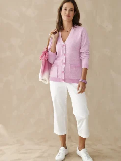 Gilet classique en maille chinée Femme Gilet