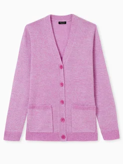 Gilet classique en maille chinée Femme Gilet