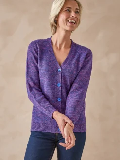 Outlet Gilet classique en maille chinée Femme Gilet