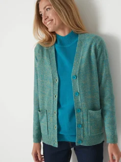 Online Gilet classique en maille chinée Femme Gilet