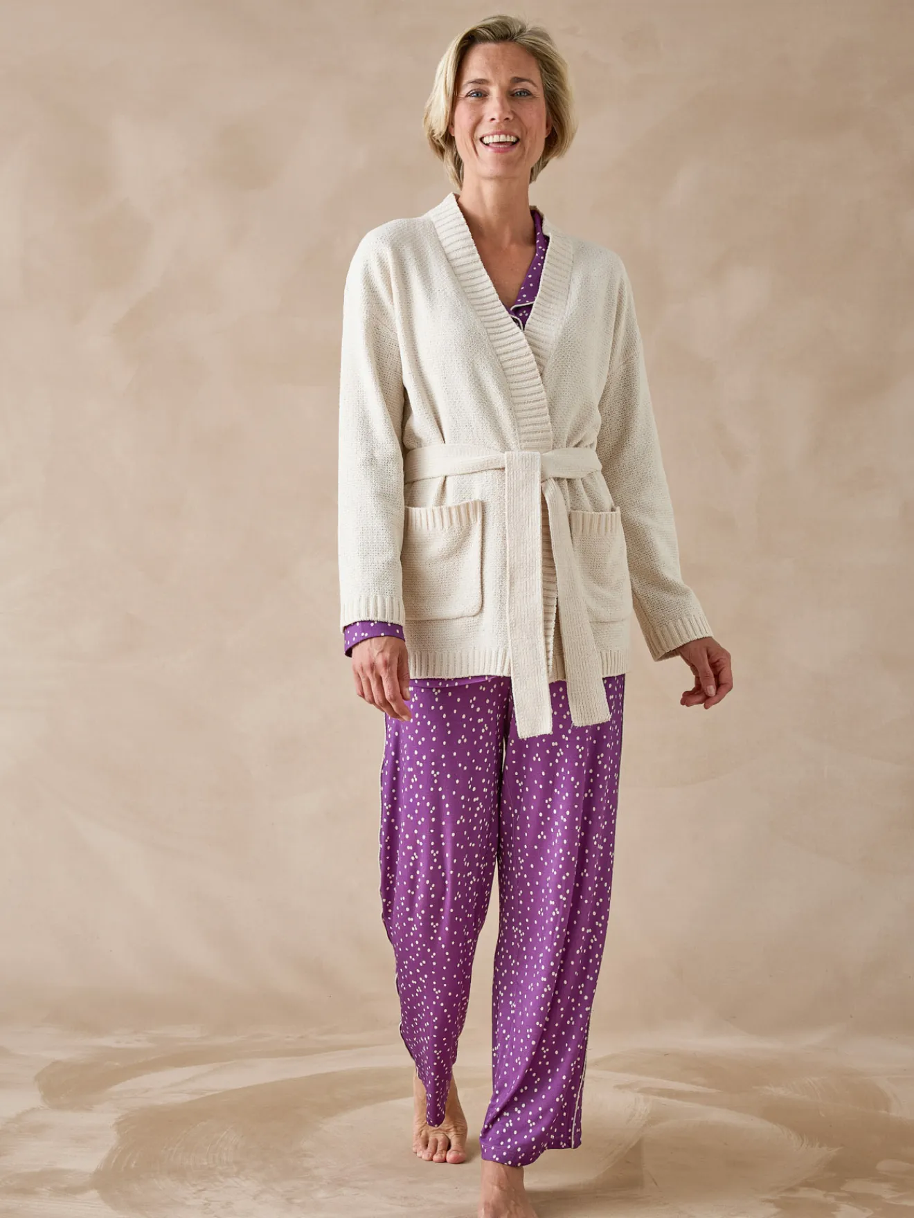 Clearance Gilet en maille bouclette Peignoir, Robe De Chambre