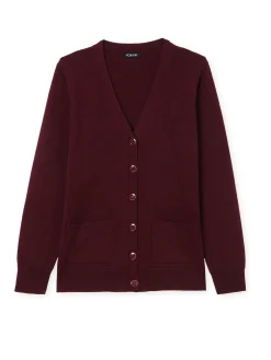 New Gilet encolure V 50% laine mérinos Femme Gilet