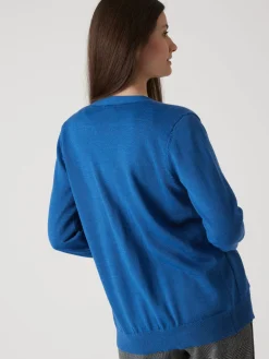 Online Gilet encolure V 50% laine mérinos Femme Gilet