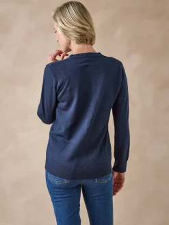 Best Gilet encolure V 50% laine mérinos Femme Gilet