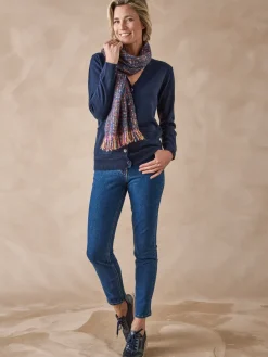 Best Gilet encolure V 50% laine mérinos Femme Gilet