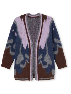 Online Gilet maille jacquard avec laine Femme Gilet