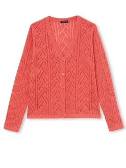 New Gilet maille point fantaisie avec laine Femme Gilet