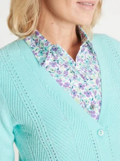 Sale Gilet manches longues point ajouré Femme Gilet