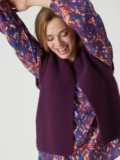 Discount Gilet point mousse sans manches Femme Gilet