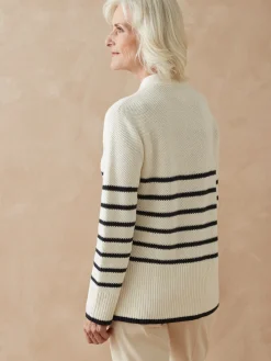 Sale Gilet rayé manches longues Femme Gilet