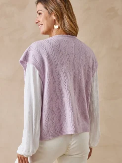 Gilet sans manches avec laine Femme Gilet