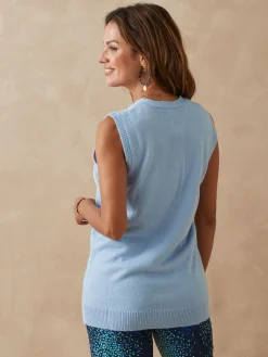 Best Gilet sans manches point ajouré Femme Gilet