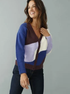 New GIlet V colorblock Femme Gilet