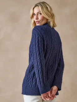 Outlet Gilet zippé col montant avec laine Femme Gilet