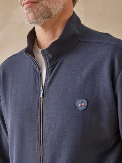 Discount Gilet zippé en maille piquée Homme Gilet, Cardigan