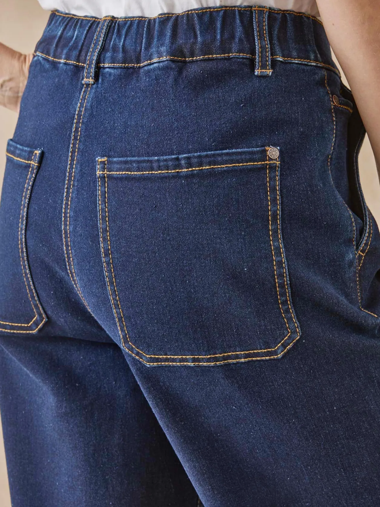 Discount Jean 5 poches large et court Femme Jean|Pantalon